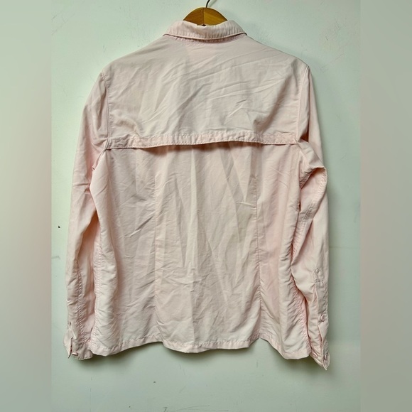 L.L BEAN VINTAGE Lightweight Long Sleeve Cargo peach Color Shirt size XL - Picture 2 of 10